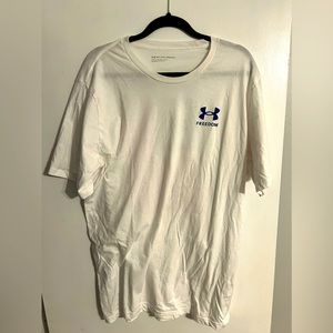 Never worn white Freedom t-shirt by Under Armour